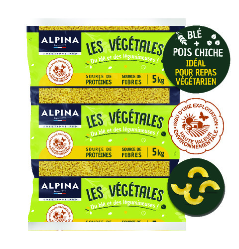 Coquillettes végétales au blé et pois chiche hve 