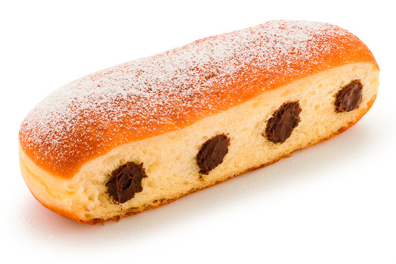 Beignet long saveur chocolat noisette 