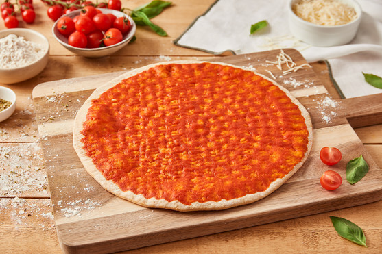 Fond de pizza sauce tomatée cuisinée diamètre 26