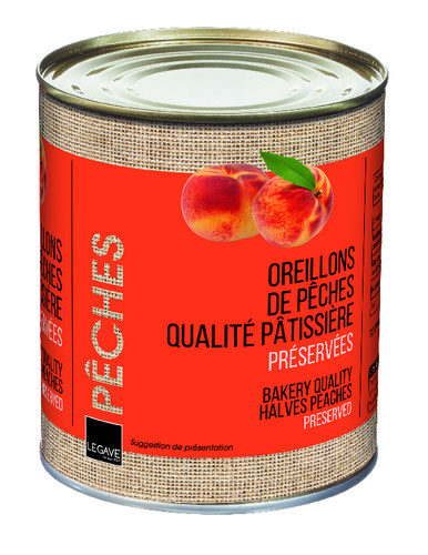 Oreillons de peches préservées qualité pâtisserie 