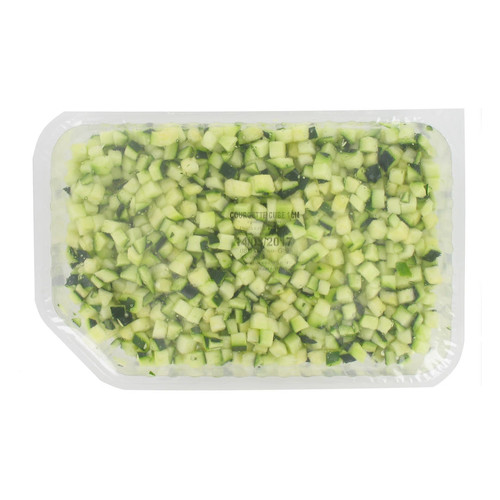 Courgette cube avec peau 1 cm  