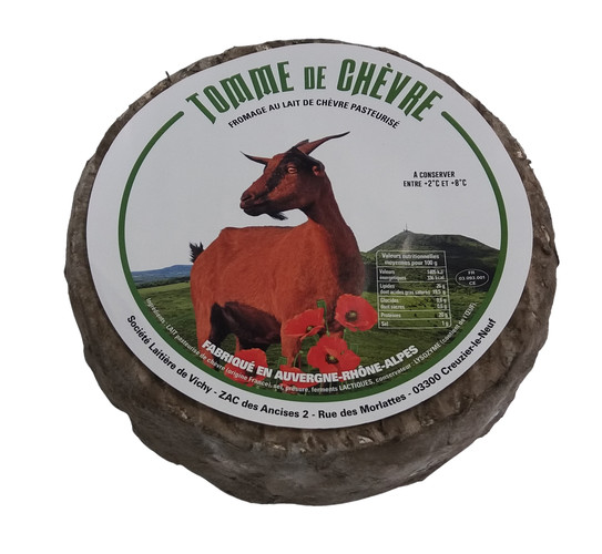 Tomme de chèvre au lait pasteurisé 26% m.g. 