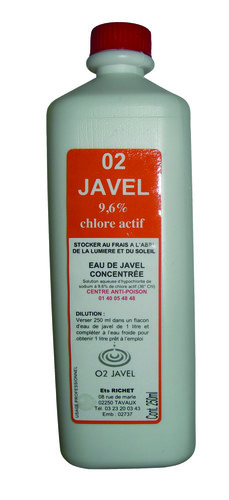 Eau de Javel 9.6% cruchon à vis de 250 ml colis de24