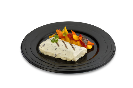 Assiette réutilisable noire diamètre 240mm 