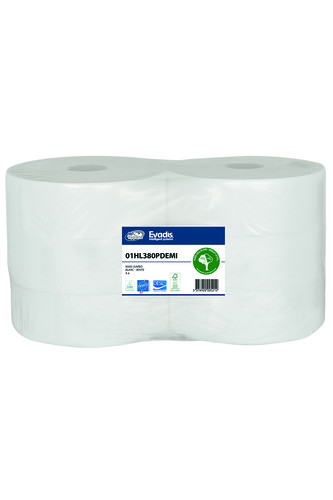 Papier hygiénique rouleau blanc maxi jumbo ecolabel 