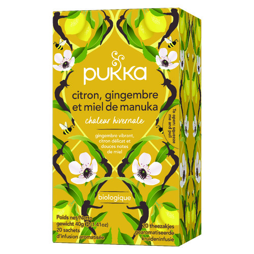 Infusion citron gingembre et miel de manuka bio 