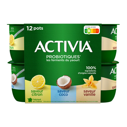 Yaourt aromatisé panaché au bifidus sans arôme artificiel activia