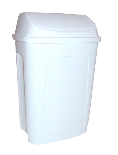 Poubelle à couvercle basculant swing - blanc 25 litre