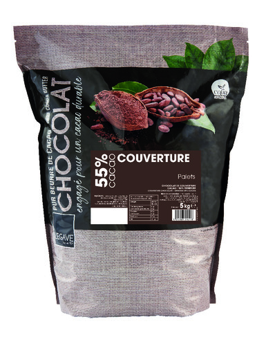 Chocolat de couverture palets 55 % 