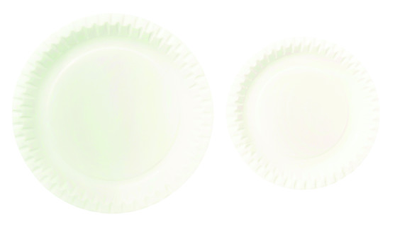 Assiette en carton compostable blanc 23mm 