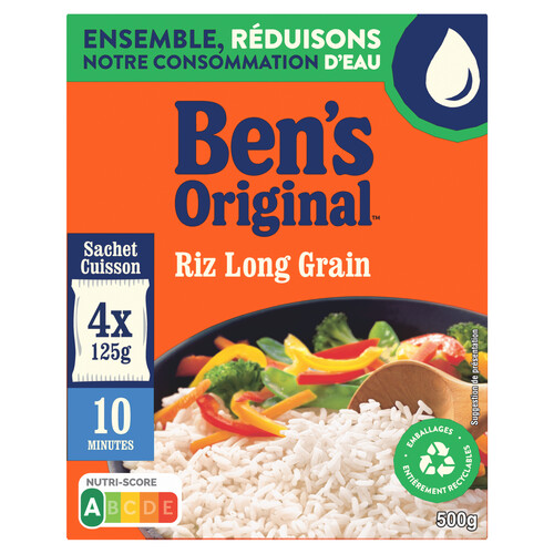 riz long grain 10 minutes sachet cuisson 125g x4