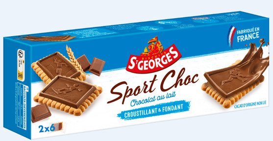 Biscuit tablette chocolat au lait sportchoc 