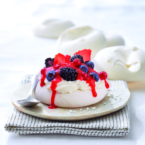 Meringue moelleuse pavlova cuite 