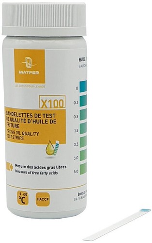 Bandelette pour test d'huile de friture 