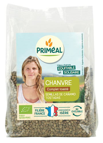 Graines de chanvre entière toaste bio 