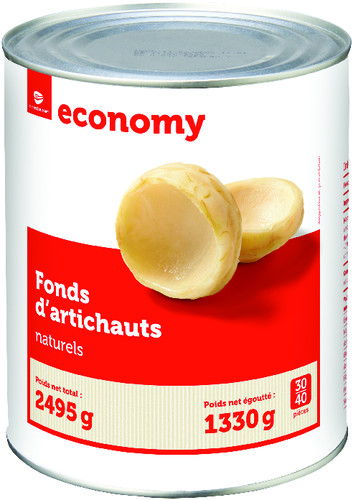 Fonds d'artichauts calibre 30/40 