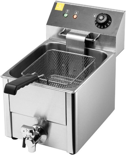 Friteuse avec robinet 3kw cuve amovible 6 litres 