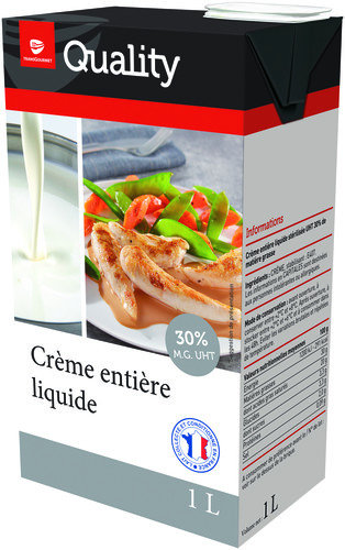 Crème liquide uht 30% m.g.  