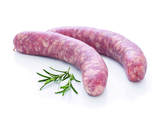 Saucisse de porc au couteau supérieur et aux oignons 