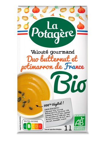 Velouté gourmand duo de butternut et potimarron bio 