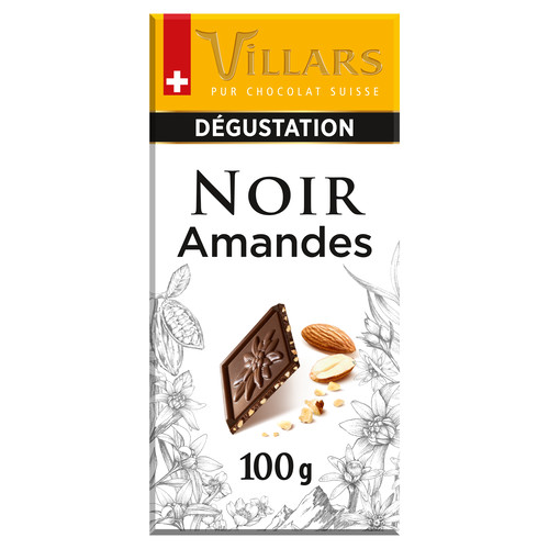 Chocolat noir aux amandes caramélisés 