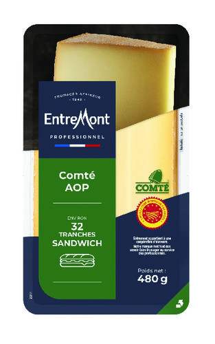 Comté tranché format baguette paquet 480 g aop 