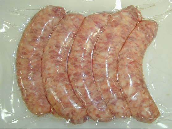 Saucisse Toulouse crue boyau naturel sous vide pièce de 125g