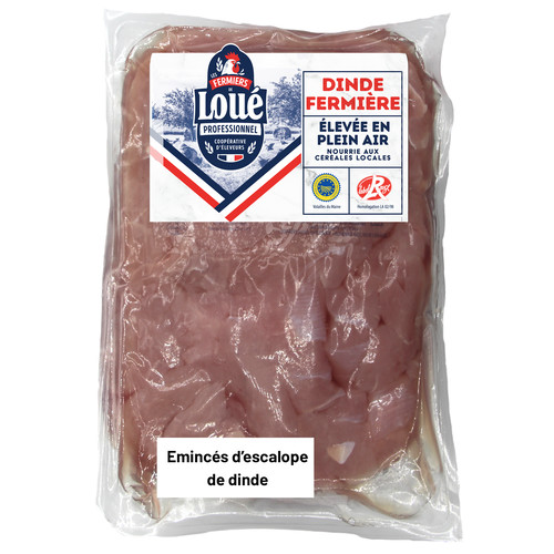 Emincé d'escalope de dinde igp label rouge 