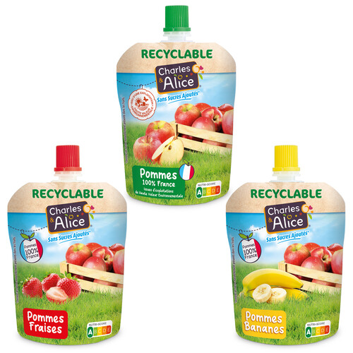 Gourdes assortis 3 parfums sans sucres ajoutés hve 