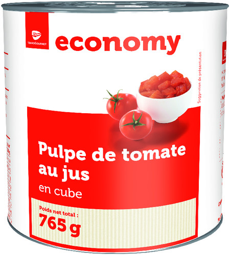 Pulpe de tomate au jus en cube 