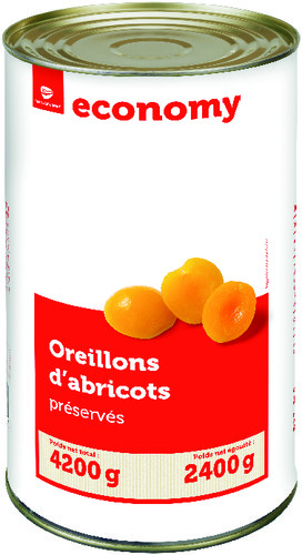 Oreillons d'abricots préservés 