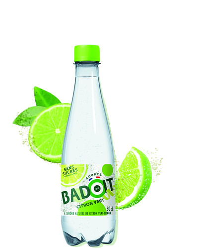 Eau gazeuse badoit aromatisée citron vert 