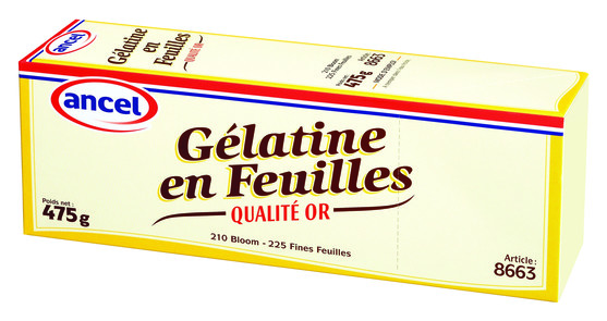 Gelatine or 210 bloom 225 feuilles 