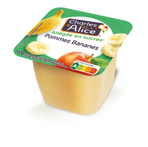 Compote pomme/banane allegee en sucre 