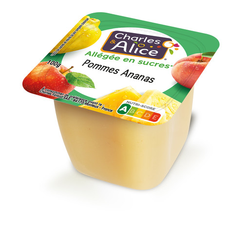 Compote de pommes et ananas allegee en sucres 