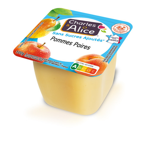 Purée pomme poire sans sucre ajouté hve