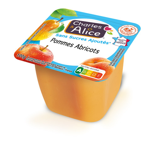 Purée pomme abricot sans sucre ajoutés hve