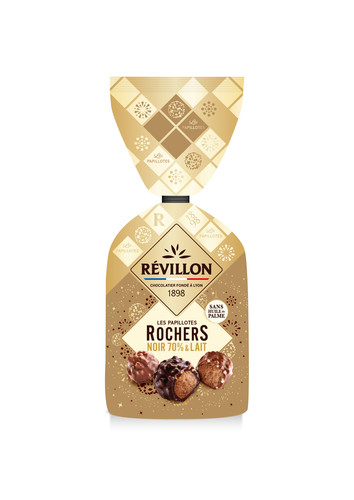 Papillotes rochers noir 70% et lait 