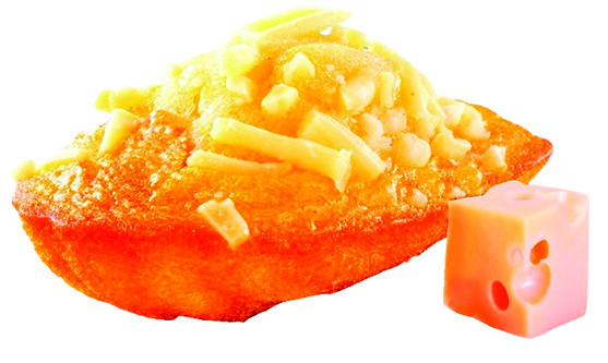 Madeleine salée juste à dorer cheddar cheese 