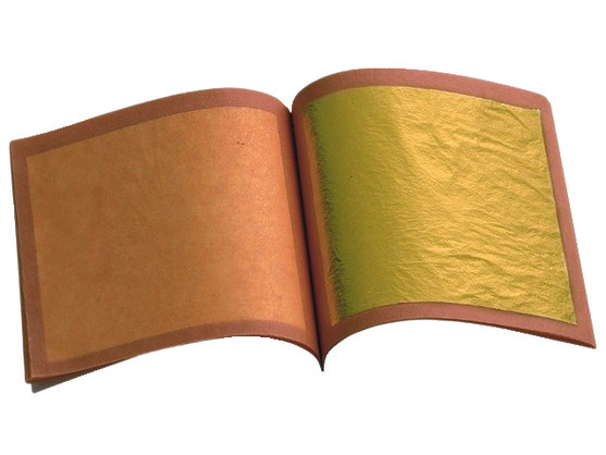 Feuilles d'or pour déco dimension 8 x 8 cm carnet de 25 feuilles