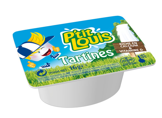 P'tit Louis tartines calcium et vitamines d barquette plastique de 16 g