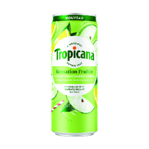 Sensation fruitée pommes concombres citrons boite de 33 cl