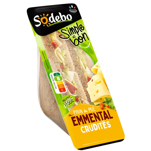 Sandwich bon complet emmental crudités simple & bon