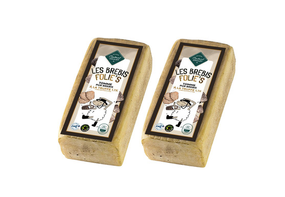 Tomme pur brebis la brique à la truffe 1.1% aromatisée 