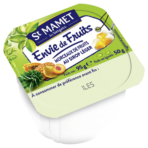 Envie de fruits des îles peches,ananas,papayes pot de 95g