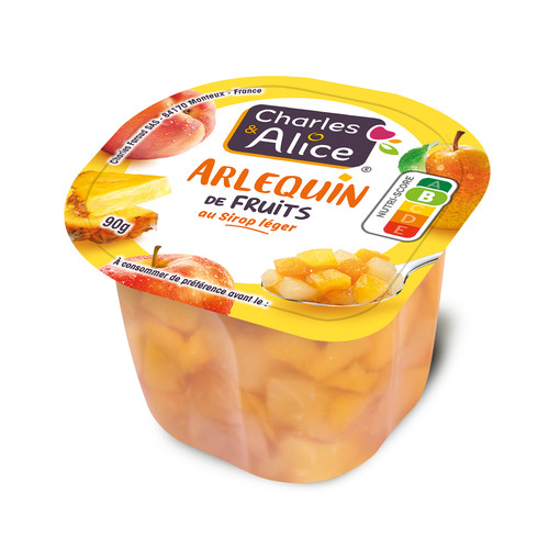 Arlequin de fruits au sirop léger 