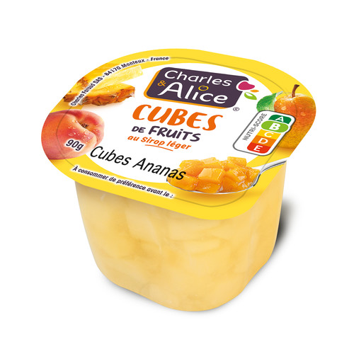 Cube ananas au sirop léger  