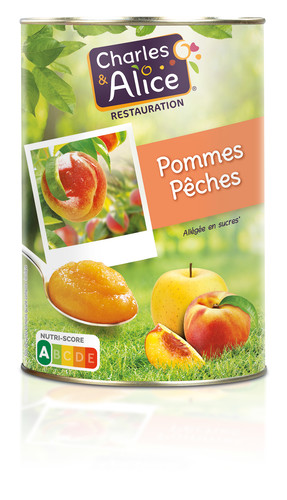 Compote pomme peche allégée  