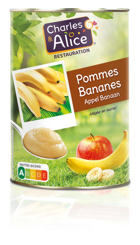 Compote pomme banane allégée  