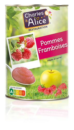 Compote de pomme framboise allégée 